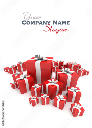 Red gift boxes surprise