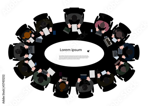 businessmen at a round table