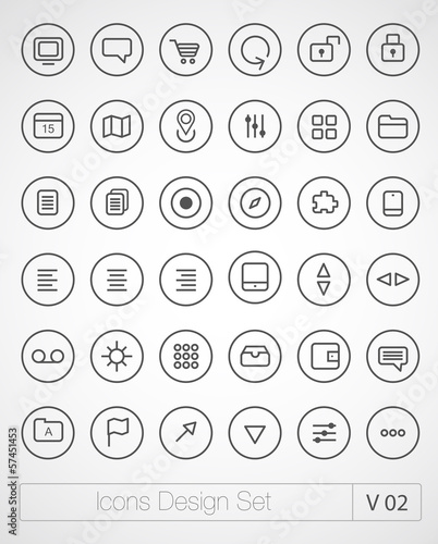 Vector thin icons set. Simple line icons. Ultra thin. Volume 12