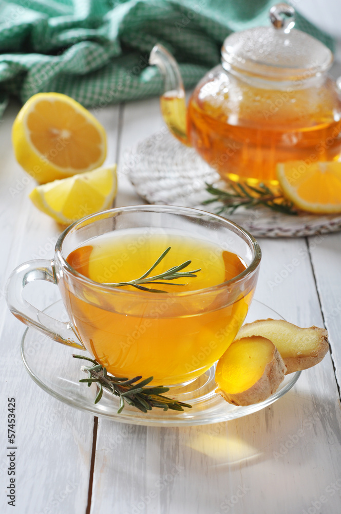 Ginger tea with lemon Ginger tea with lemon