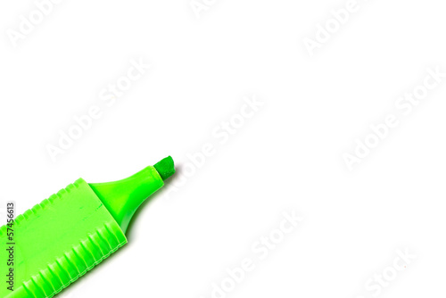 Green marker isolated on white