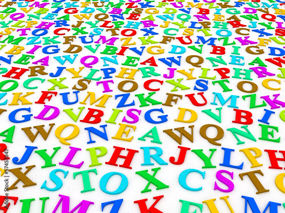 Fototapeta premium letters of the English alphabet.