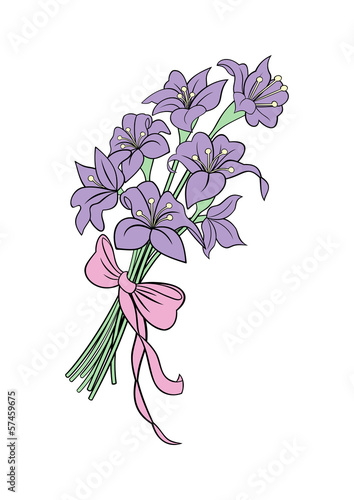 Fototapeta Naklejka Na Ścianę i Meble -  Bouquet from abstract lilies