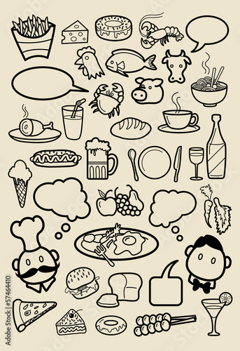 Restaurant Icon Sketches