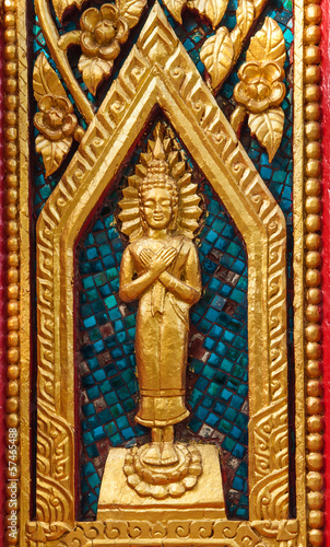 Wallpaper Mural Native Thai style of pattern on window  temple Torontodigital.ca