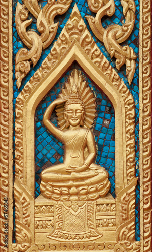 Native Thai style of pattern on window  temple © bonga1965