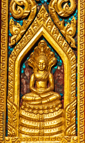 Native Thai style of pattern on window temple