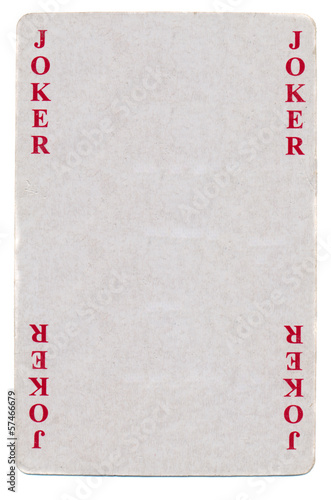 vintage joker playing card paper background