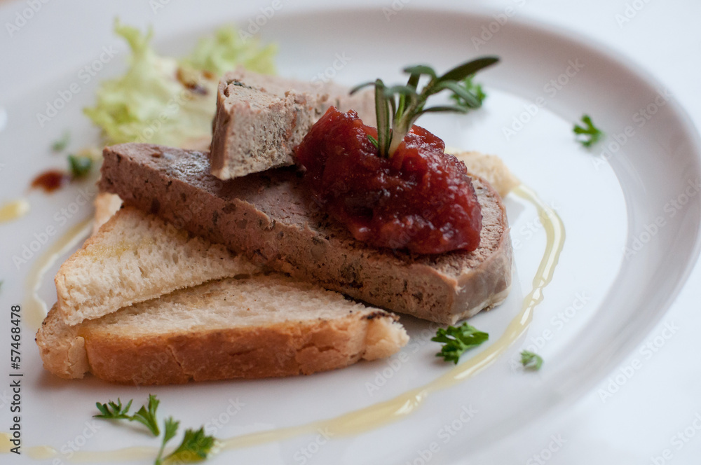 french pate with toast