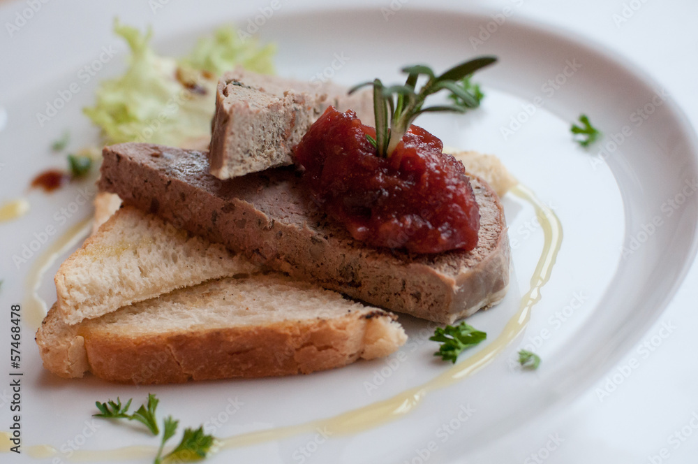 french pate with toast french pate with toast