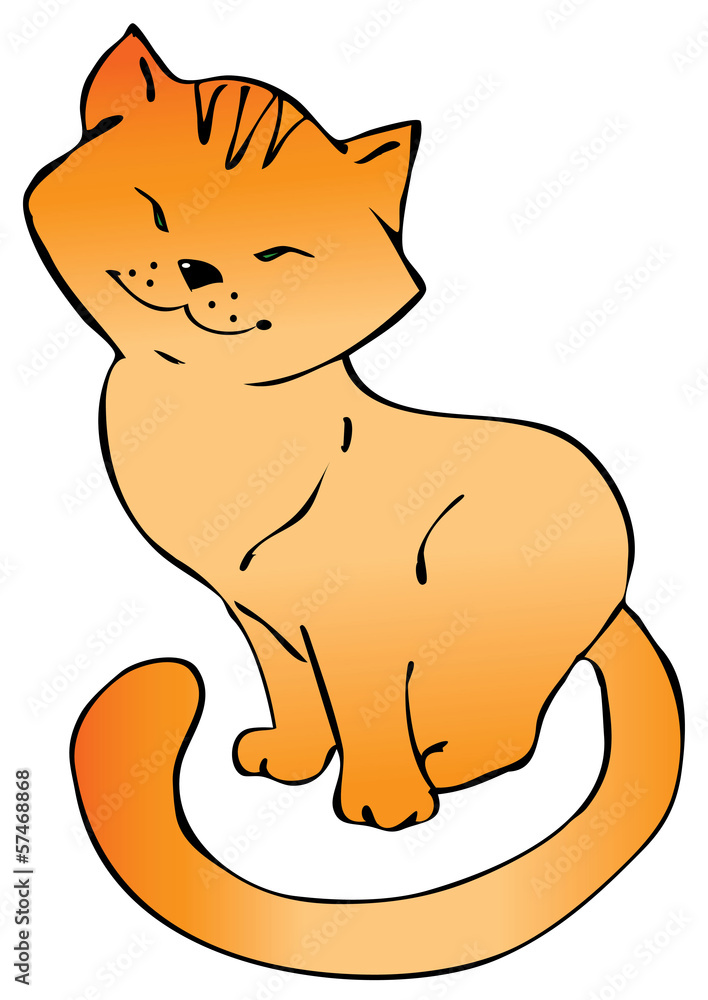 Obraz premium Funny cats. Vector illustration