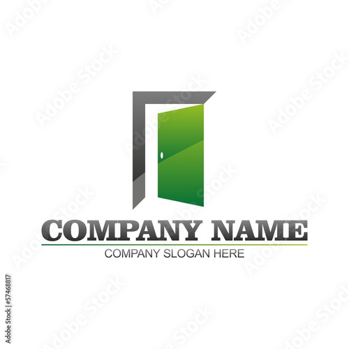 modern green door logo