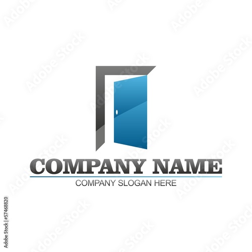 modern blue door logo