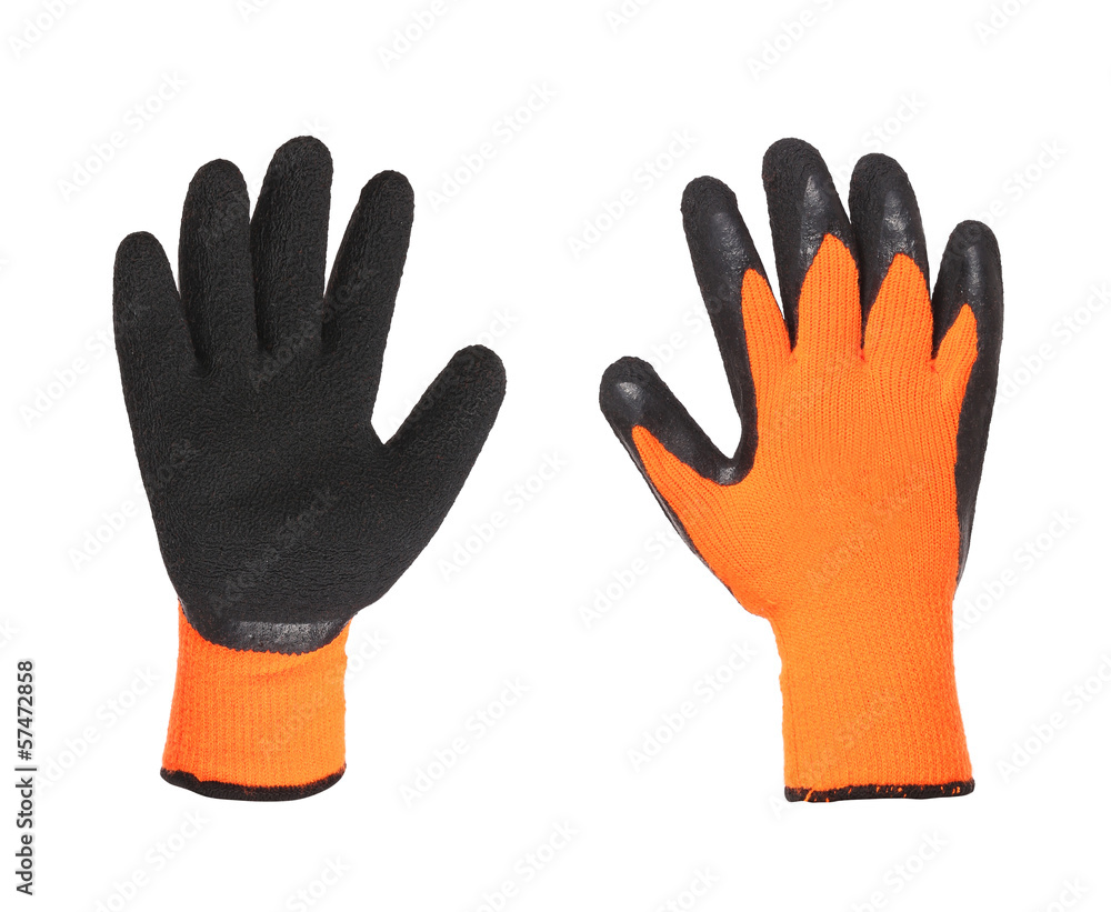 Obraz premium Protective gloves orange and black
