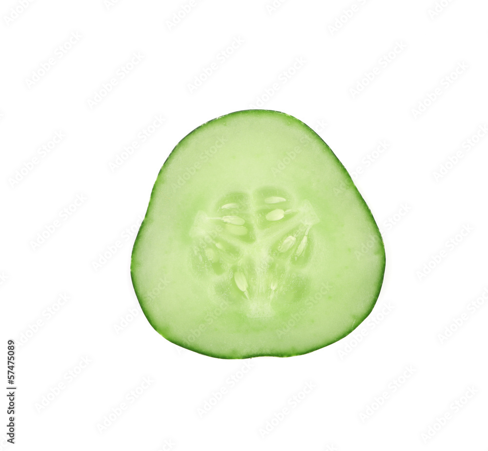 Slice of fresh cucumber. Slice of fresh cucumber.