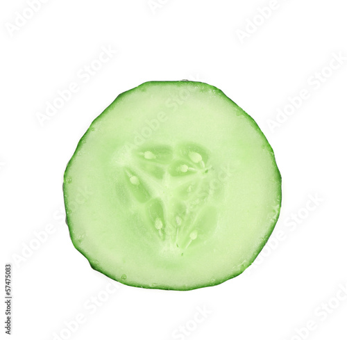 Slice of fresh cucumber.