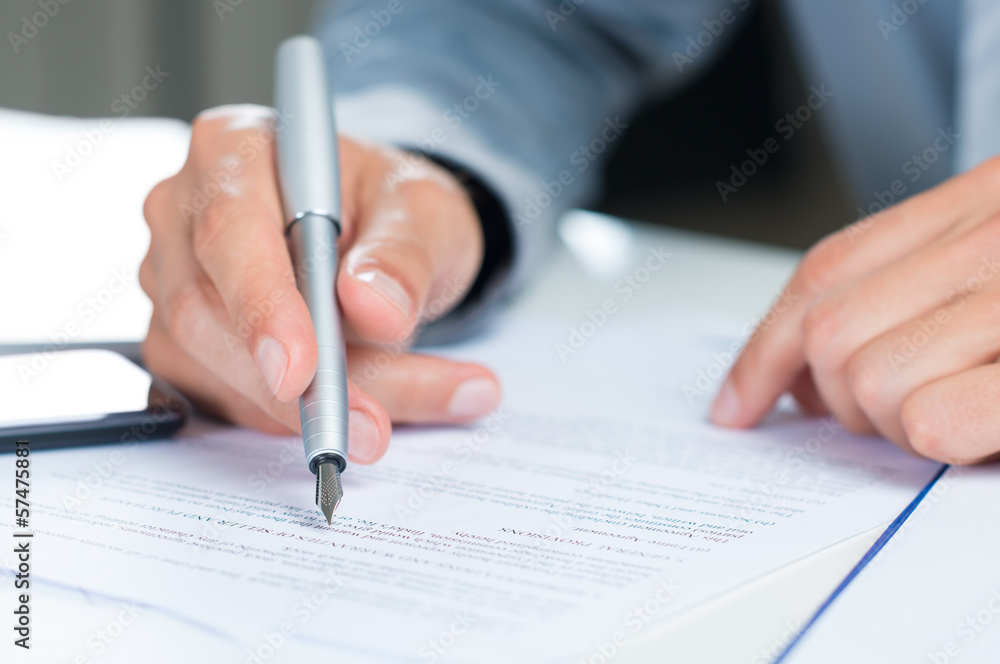 Businessman Reading Contract Businessman Reading Contract