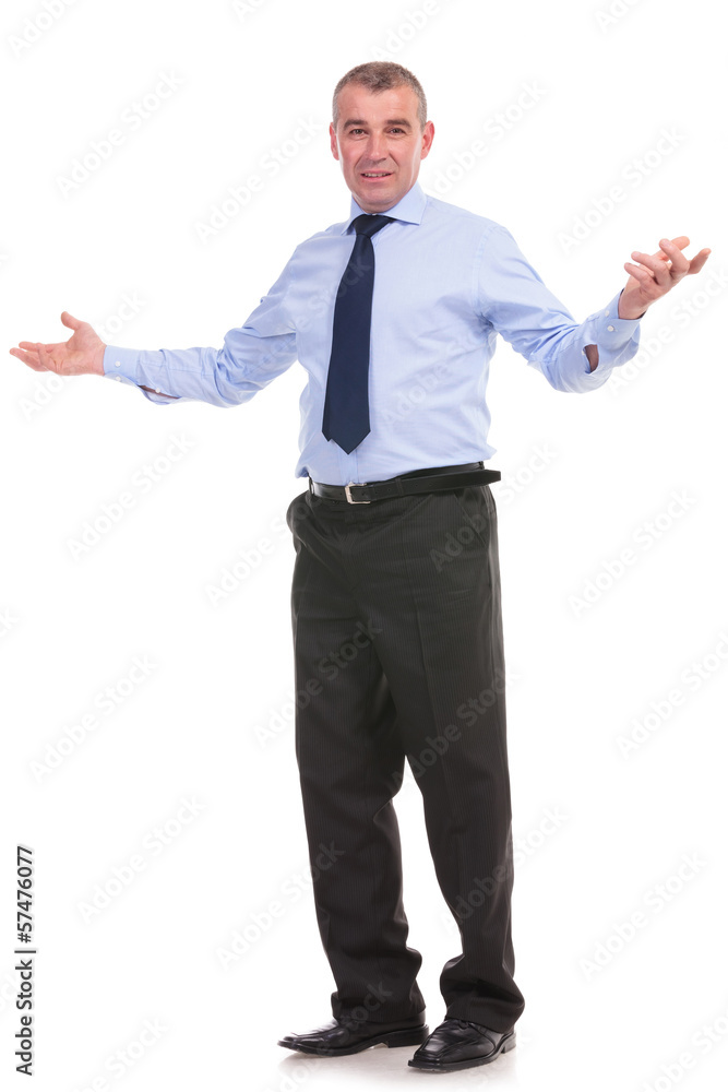 business man welcomes you with a smile business man welcomes you with a smile