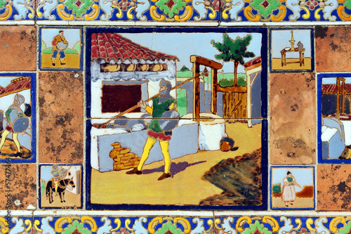 Scenes of Don Quixote, tiles photo