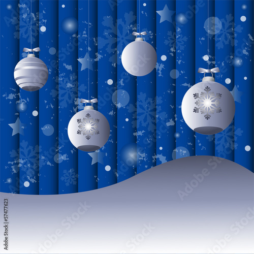 sfondo di natale con palle bianche