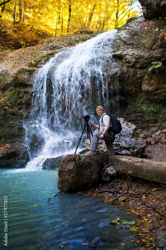 Photographer of the waterfall