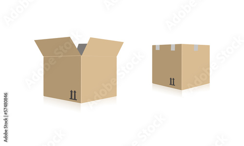 2 cartons à emballages
