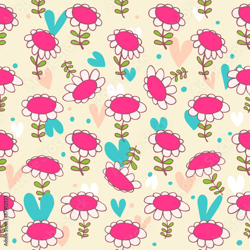 Floral seamless baby pattern