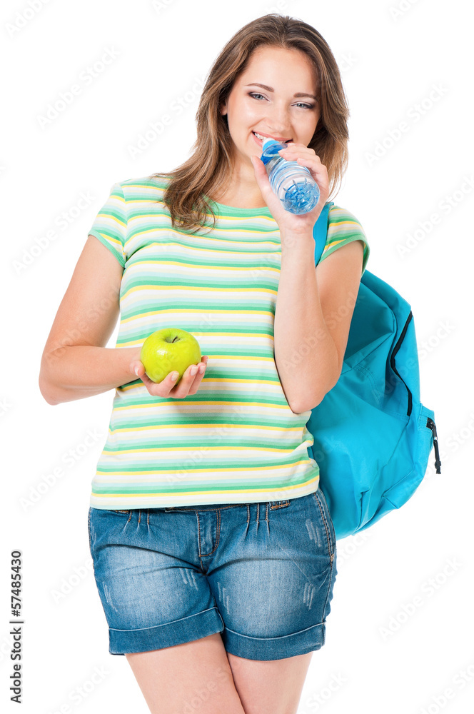 Girl with backpack Girl with backpack