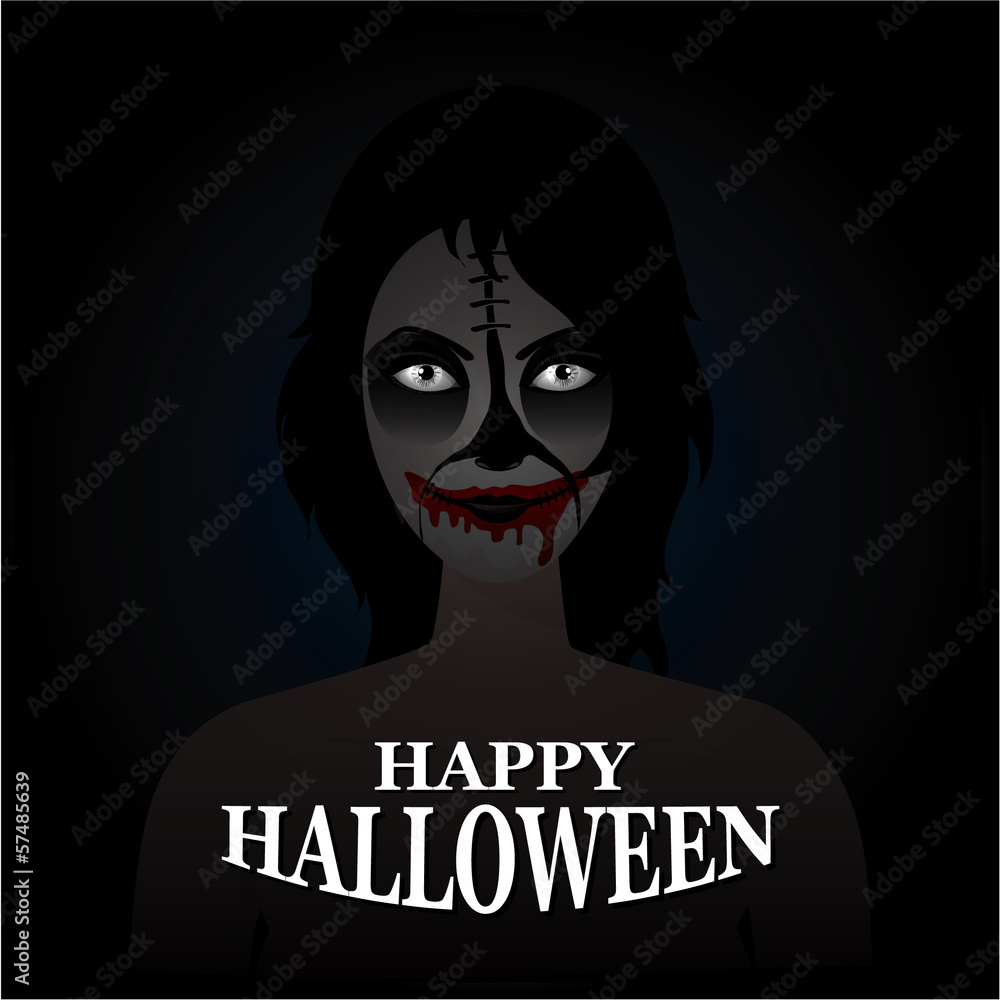 Black And White Horror Background For Halloween Concept 