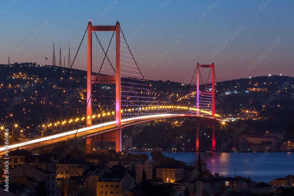 Bosphorus Bridge, Istanbul - obrazy, fototapety, plakaty 