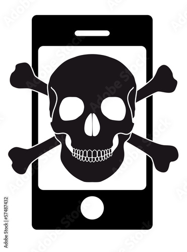 Pirate smartphone noir et blanc