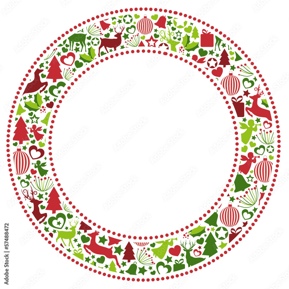Rahmen aus weihnachtlichen Motiven Rahmen aus weihnachtlichen Motiven
