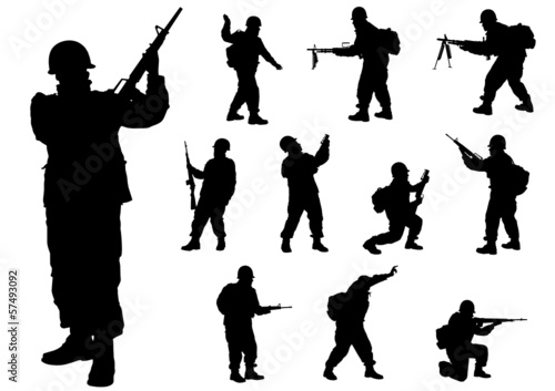 Soldier with weapon