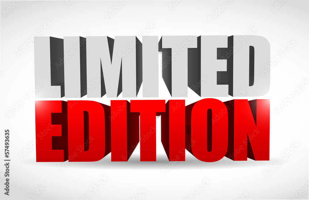 limited edition text 3d message illustration limited edition text 3d message illustration