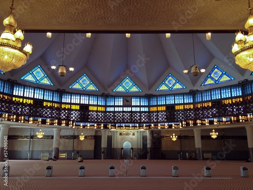 Photography Interior National Mosque Kuala Lumpur Malaysia Southeast Asia