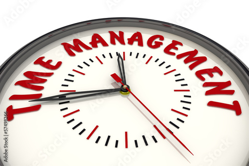 Time management. Часы с надписью