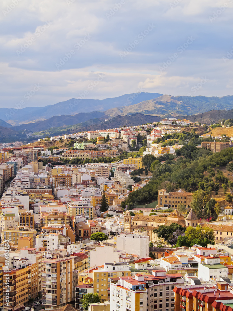 Cityscape of Malaga, Spain