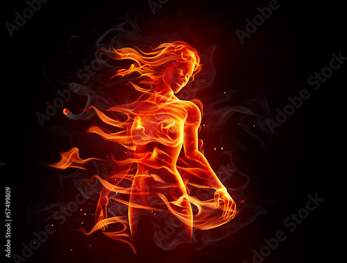 Bild auf Leinwand Fiery girl