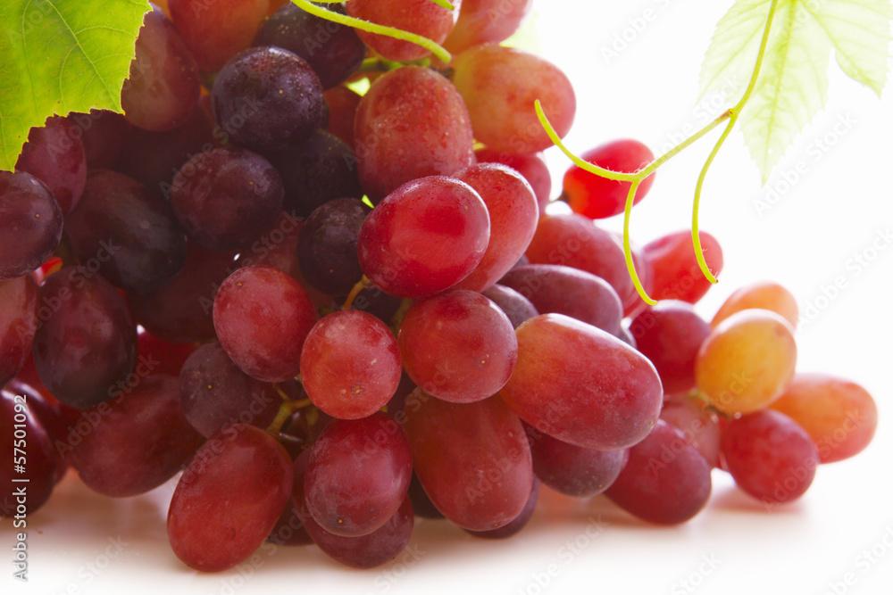 Fresh grapes isolated on white background. Fresh grapes isolated on white background.
