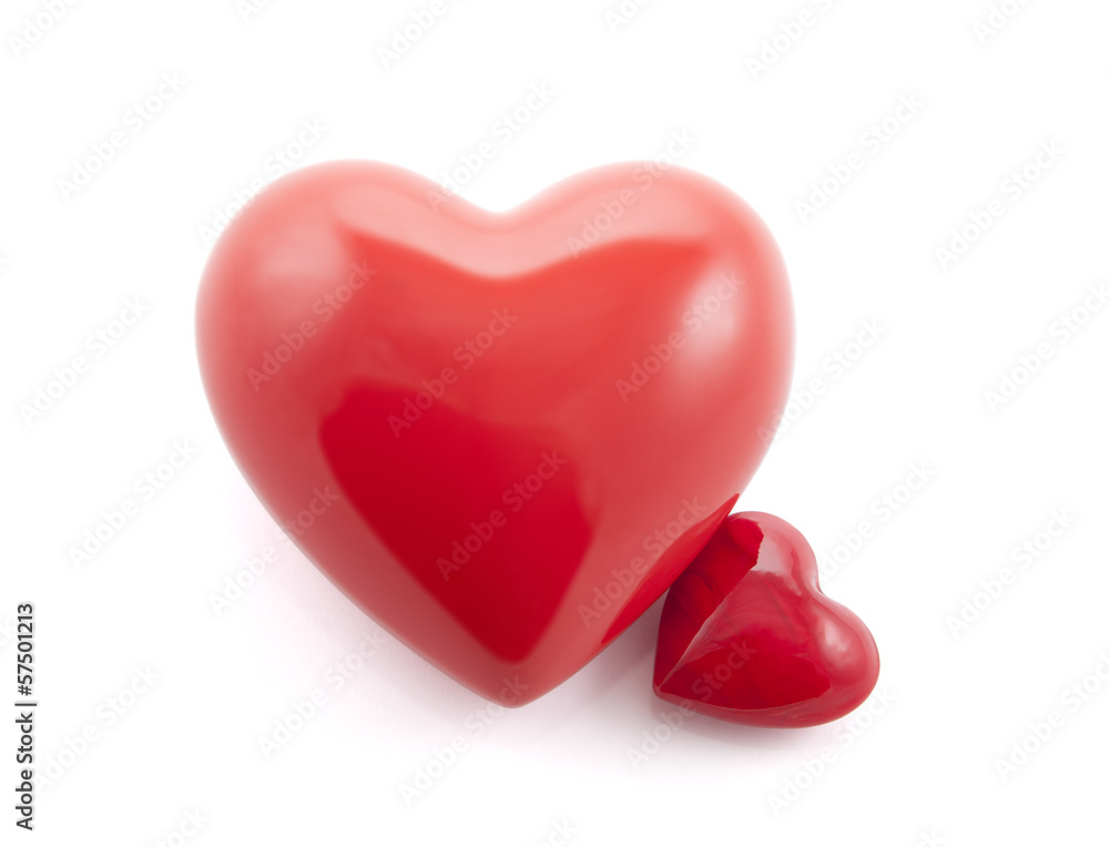 Two hearts with clipping path Two hearts with clipping path