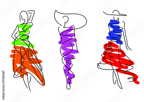 Fashion sketch poses