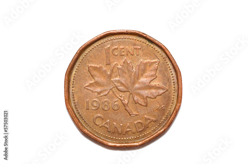 Wallpaper Mural Coin 1 cent. Canada Torontodigital.ca