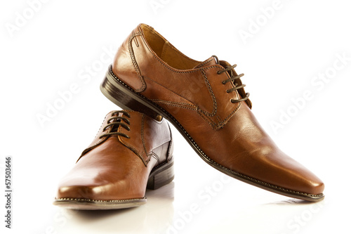 classic man's shoes isolated on white background