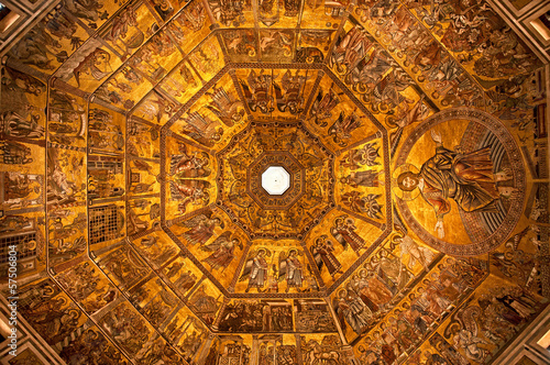Mosaic ceiling of the Baptistery of Florence photo