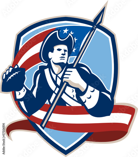 American Patriot Football Quarterback Shield
