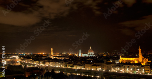 Night aerial view of Florence © Horváth Botond