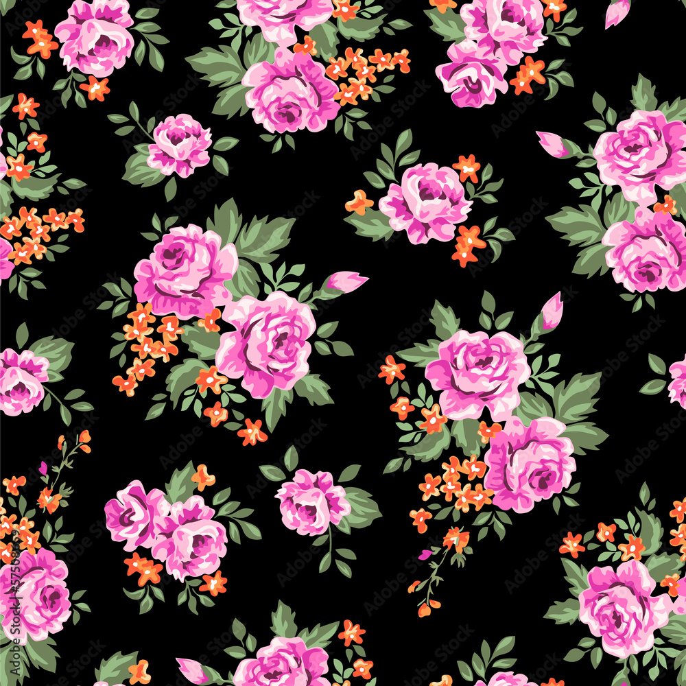 classic roses ~ seamless background