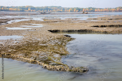 Sediments in the Cunovo Dam on the Danube river - Slovakia