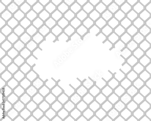 Cut wire fence