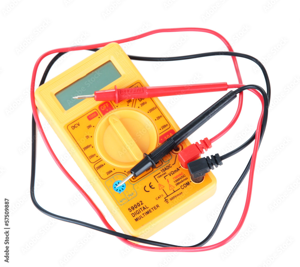 Multimeter isolated on white Multimeter isolated on white